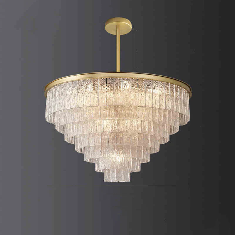 WOMO Gold Tiered Glass Chandelier-WM2601 - Image 20