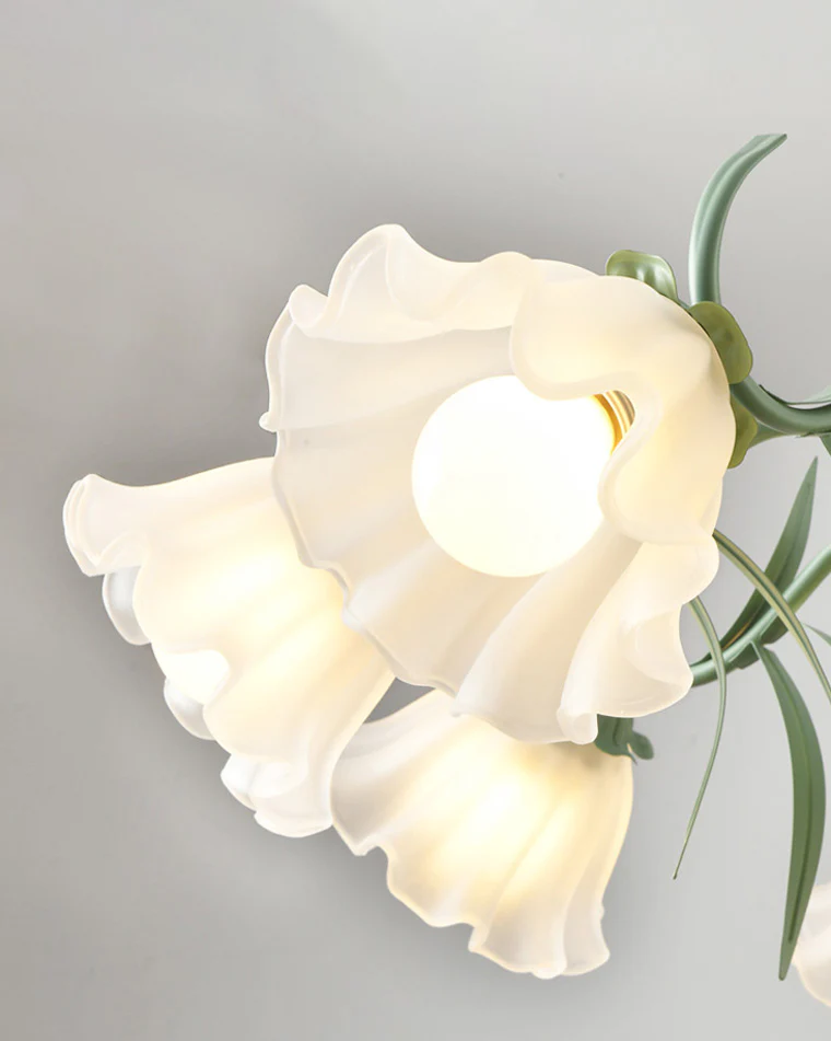 WOMO Tole Flower Glass Chandelier-WM2307 - Image 10