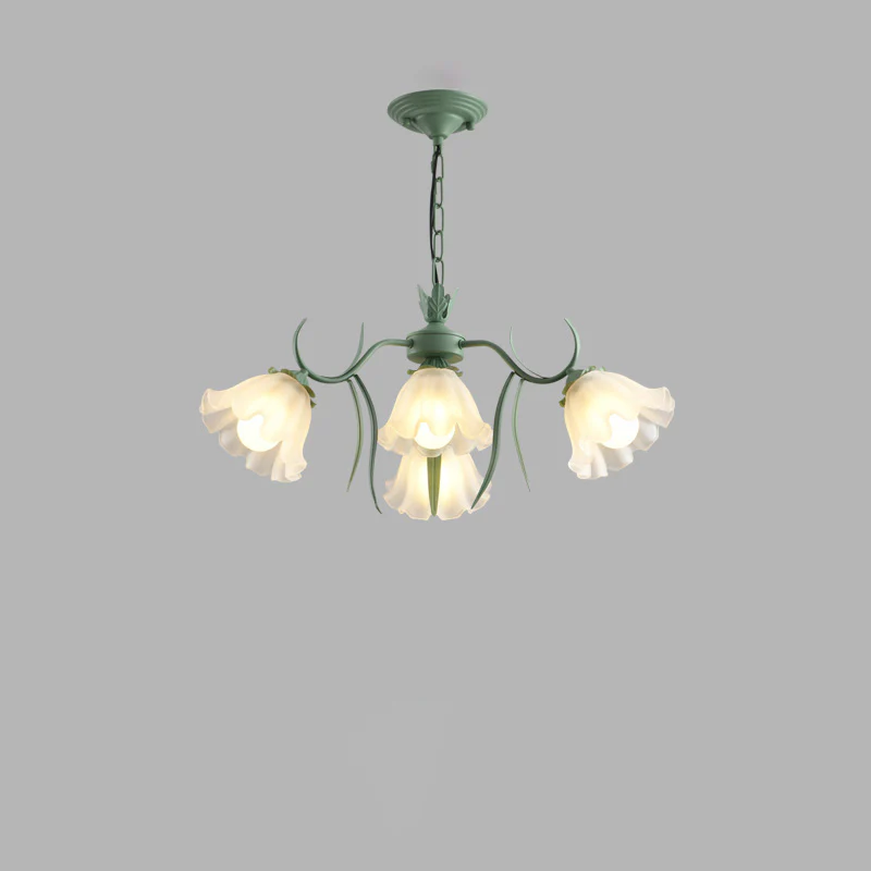 WOMO Tole Flower Glass Chandelier-WM2307 - Image 12