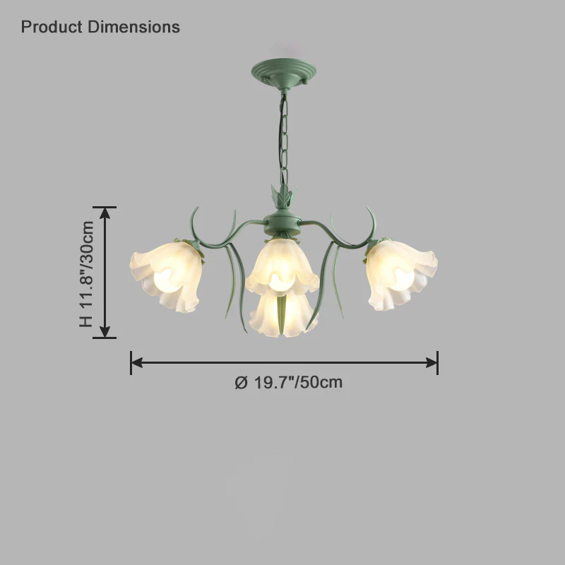 WOMO Tole Flower Glass Chandelier-WM2307 - Image 13