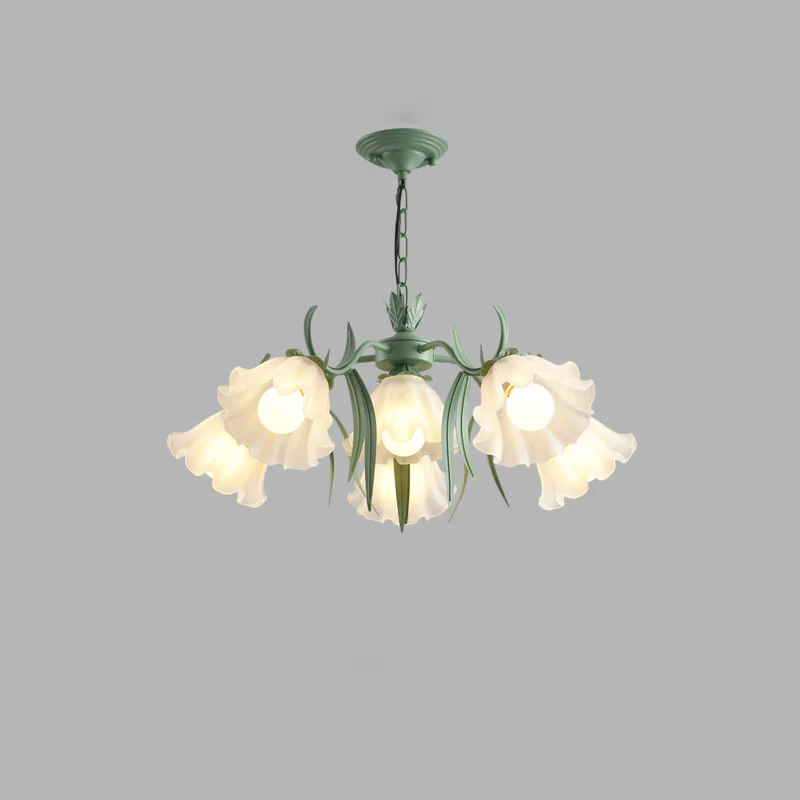 WOMO Tole Flower Glass Chandelier-WM2307 - Image 14