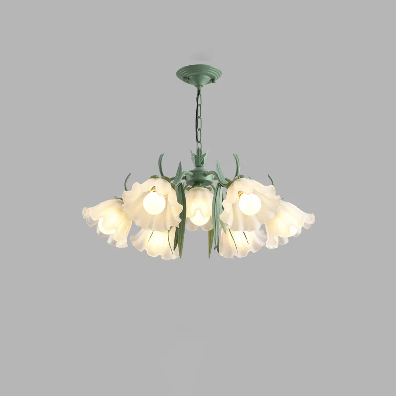 WOMO Tole Flower Glass Chandelier-WM2307 - Image 16