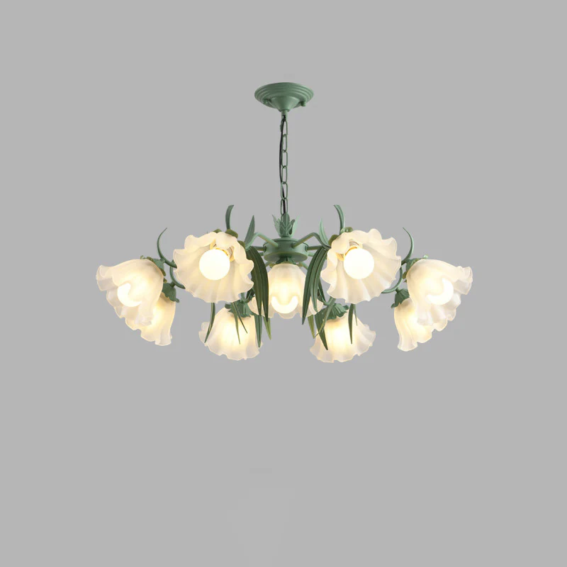 WOMO Tole Flower Glass Chandelier-WM2307 - Image 18