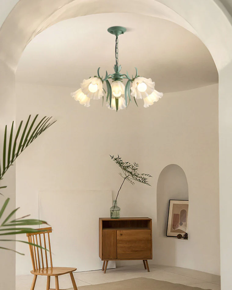 WOMO Tole Flower Glass Chandelier-WM2307 - Image 5