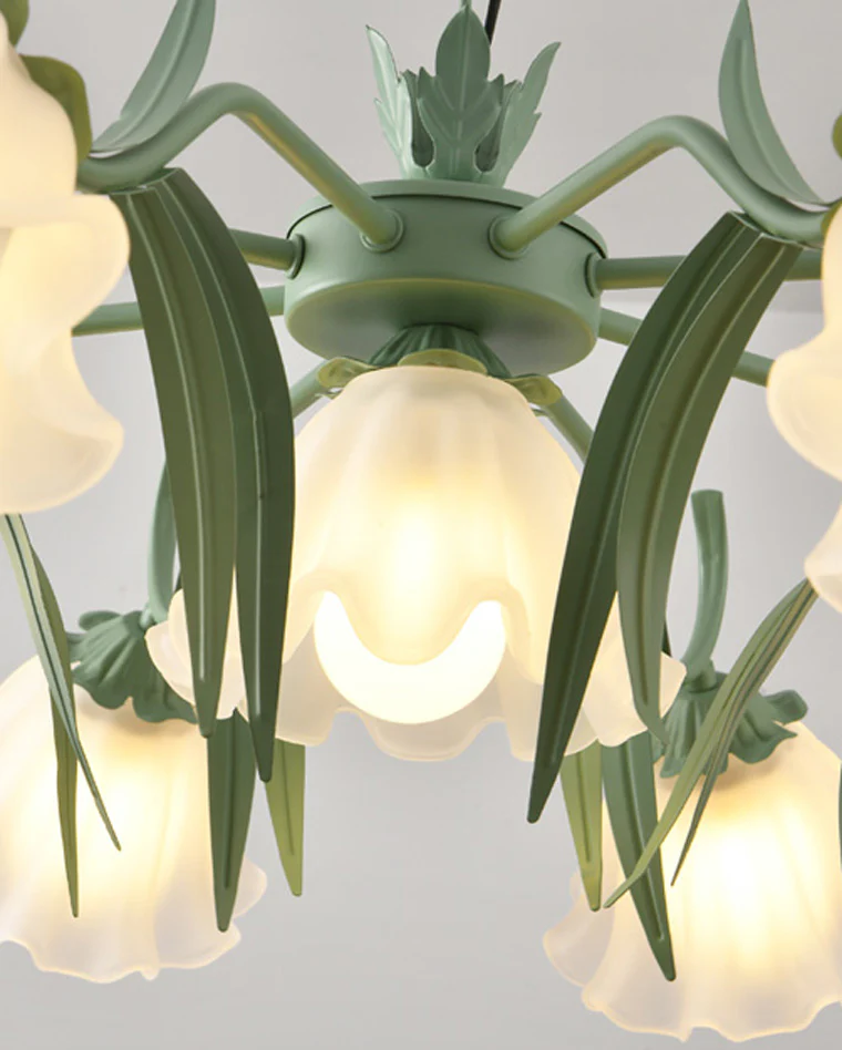 WOMO Tole Flower Glass Chandelier-WM2307 - Image 9