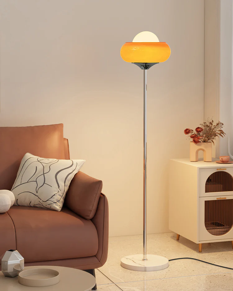 WOMO Torchiere Orange Floor Lamp-WM7092 - Image 2