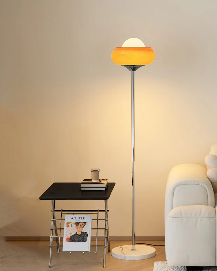 WOMO Torchiere Orange Floor Lamp-WM7092 - Image 3