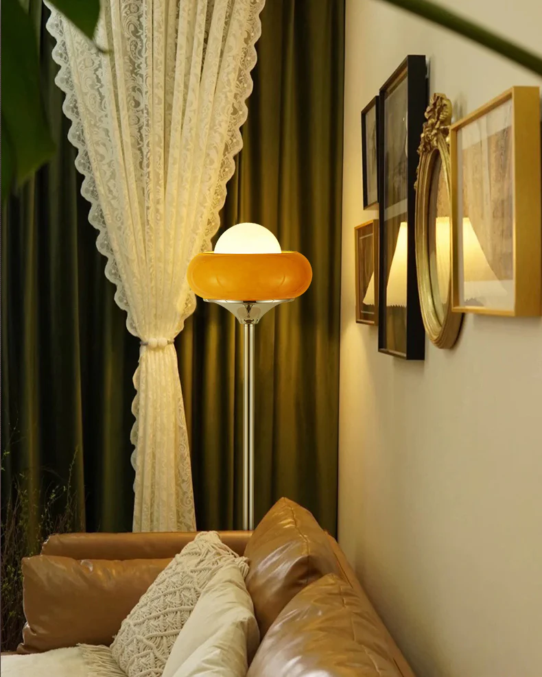 WOMO Torchiere Orange Floor Lamp-WM7092 - Image 7