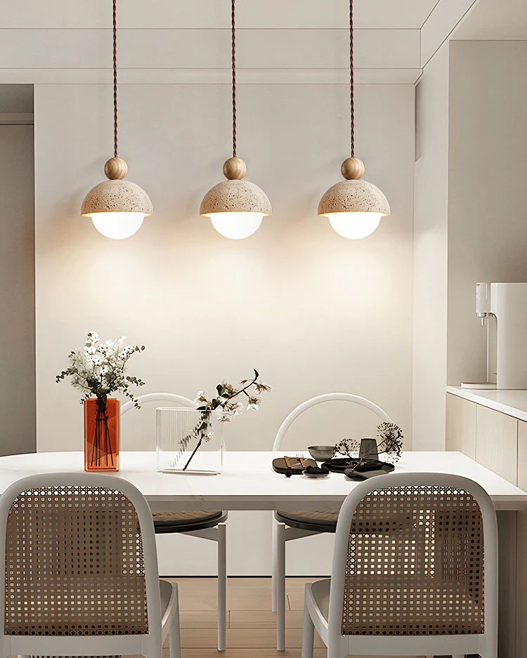 WOMO Travertine Globe Pendant Light-WM3085 - Image 4