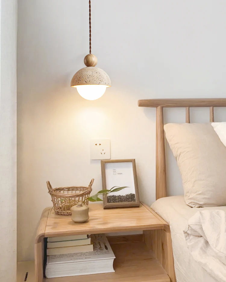 WOMO Travertine Globe Pendant Light-WM3085 - Image 7