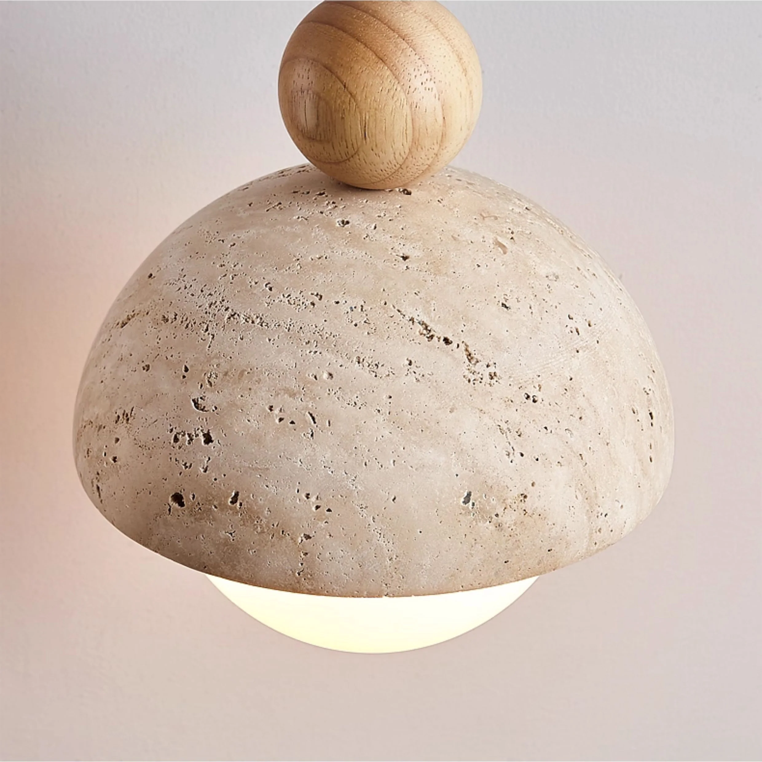 WOMO Travertine Globe Pendant Light-WM3085 - Image 8