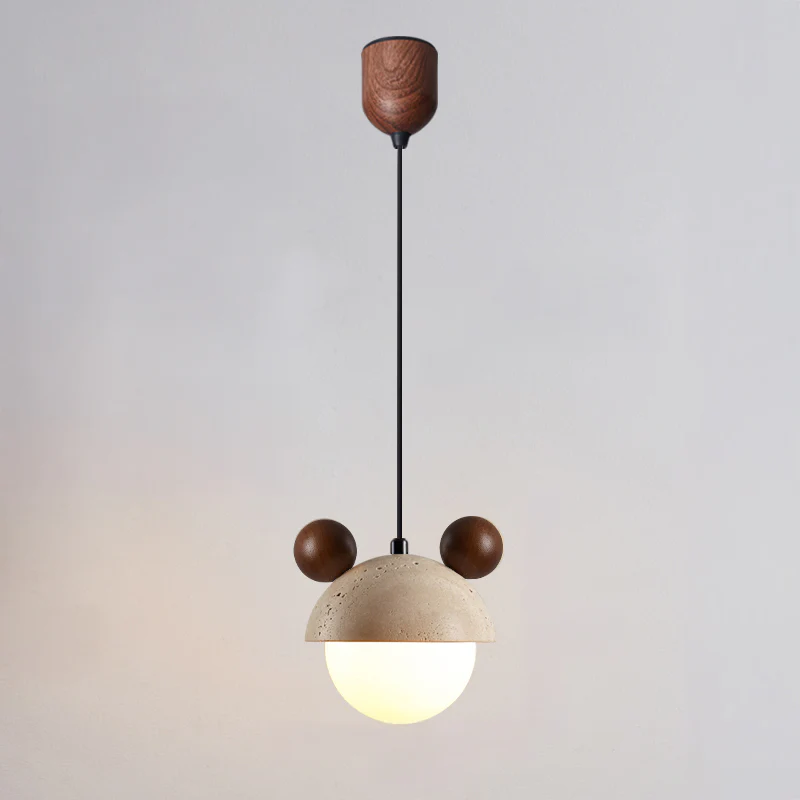 WOMO Travertine Globe Pendant Light-WM3094 - Image 8