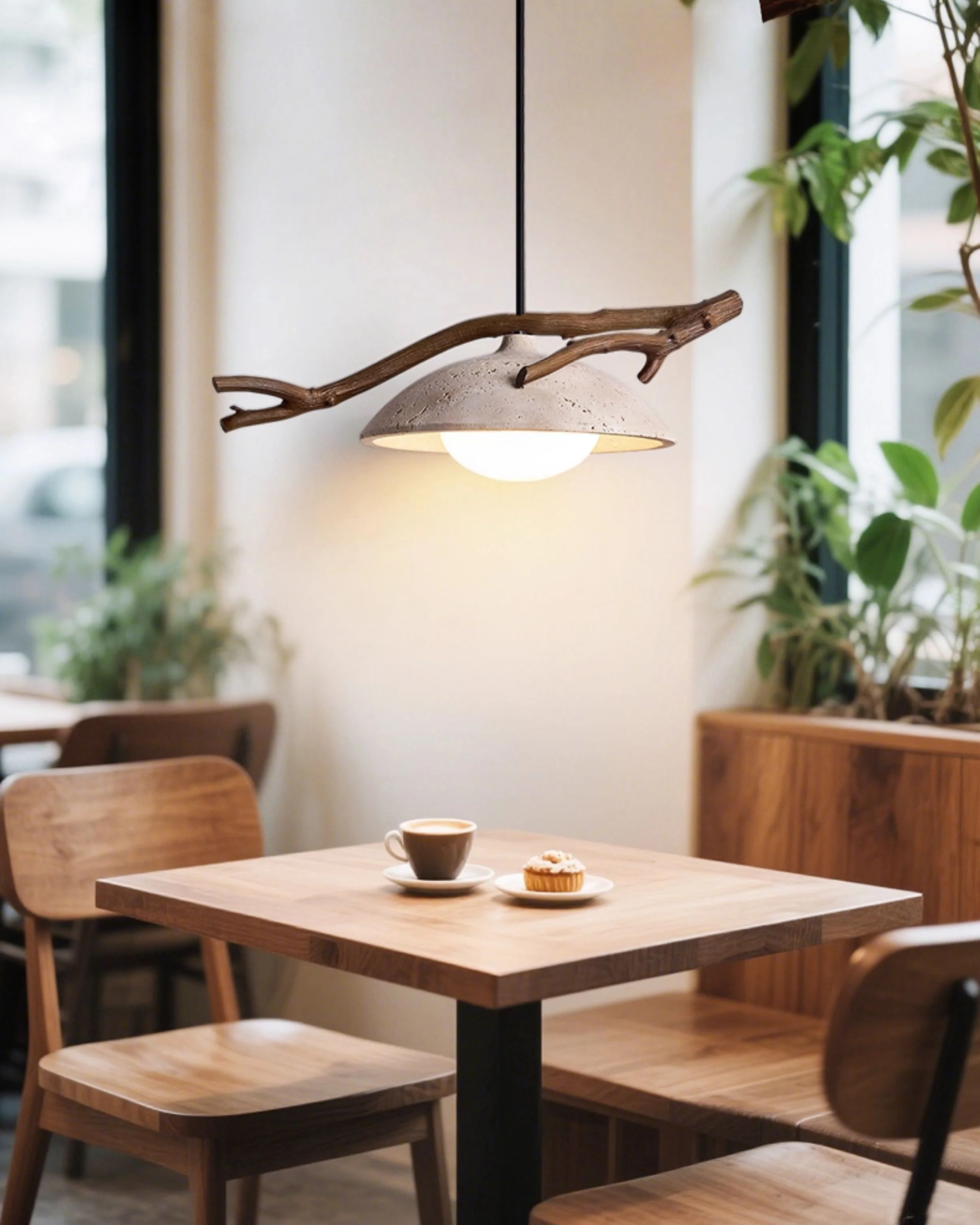 WOMO Tree Branch Dome Travertine Pendant Light-WM3095 - Image 4