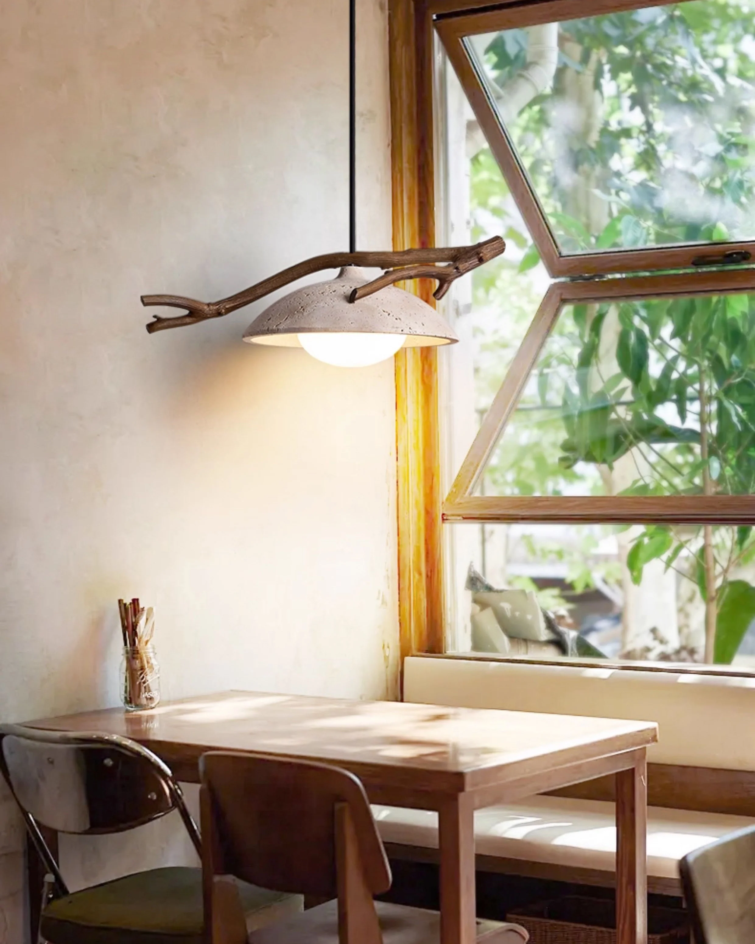 WOMO Tree Branch Dome Travertine Pendant Light-WM3095 - Image 5