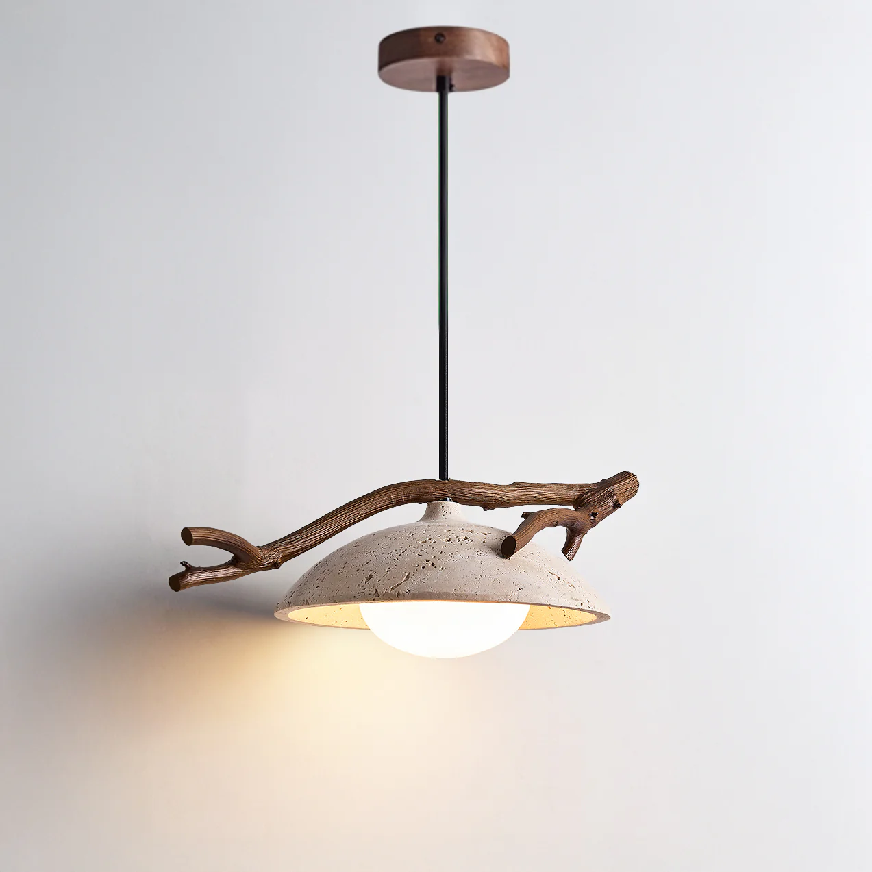 WOMO Tree Branch Dome Travertine Pendant Light-WM3095 - Image 8