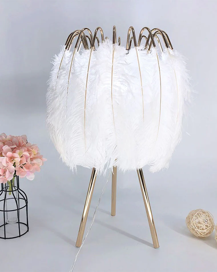 WOMO Stylish Tripod Feather Table Lamp-WM8036 - Image 10