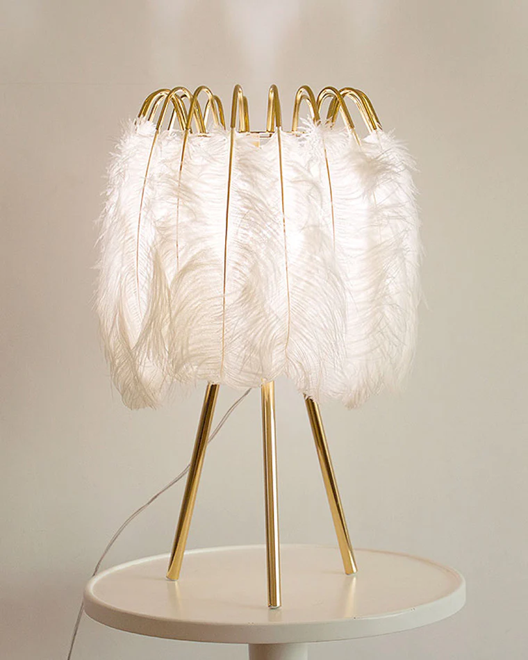 WOMO Stylish Tripod Feather Table Lamp-WM8036 - Image 4