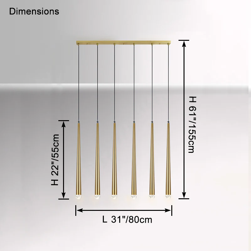 WOMO Tube Linear Chandelier-WM2909 - Image 13