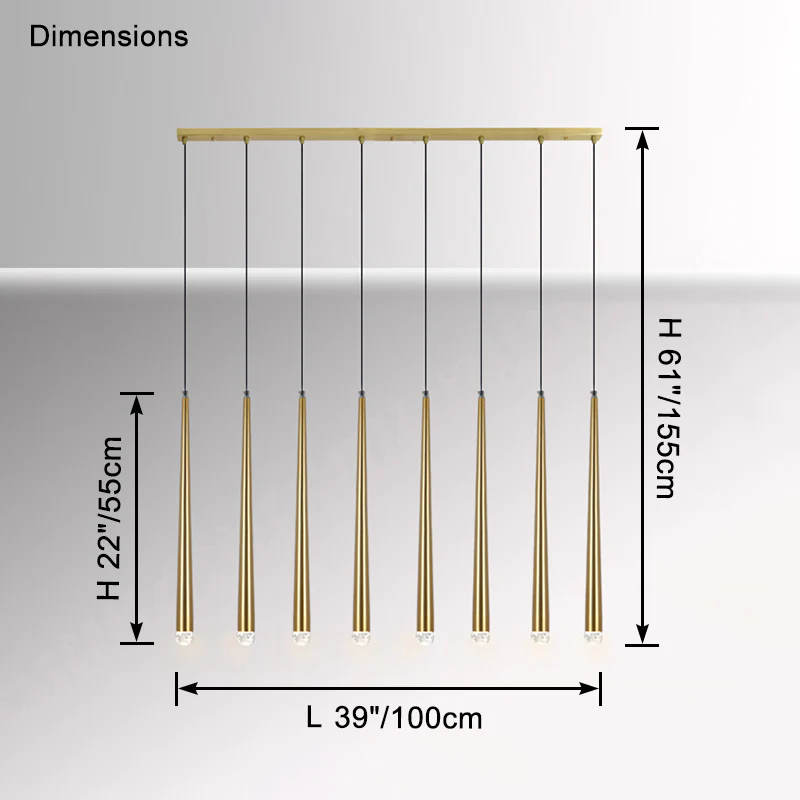 WOMO Tube Linear Chandelier-WM2909 - Image 15