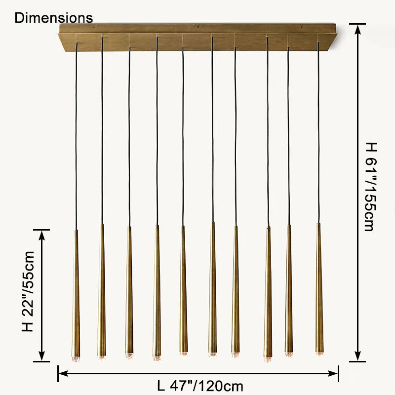 WOMO Tube Linear Chandelier-WM2909 - Image 17