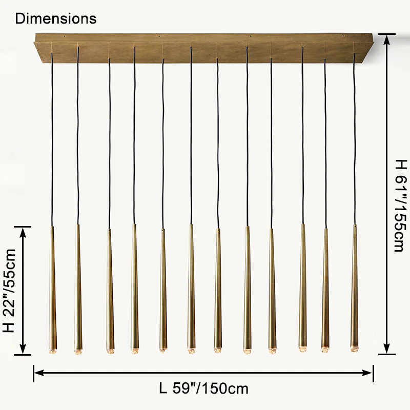 WOMO Tube Linear Chandelier-WM2909 - Image 19