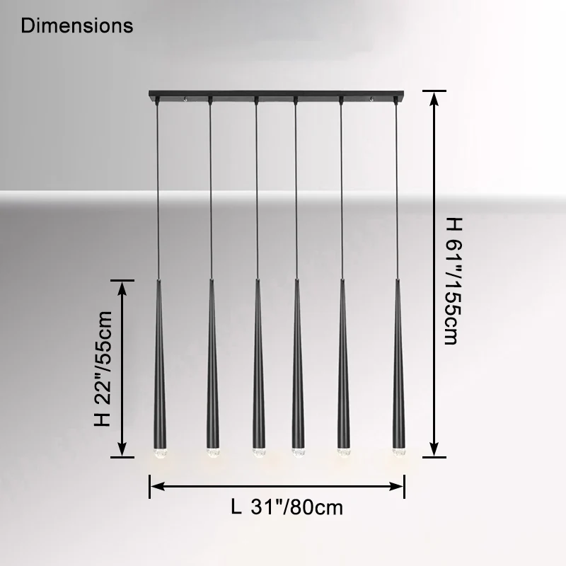 WOMO Tube Linear Chandelier-WM2909 - Image 23