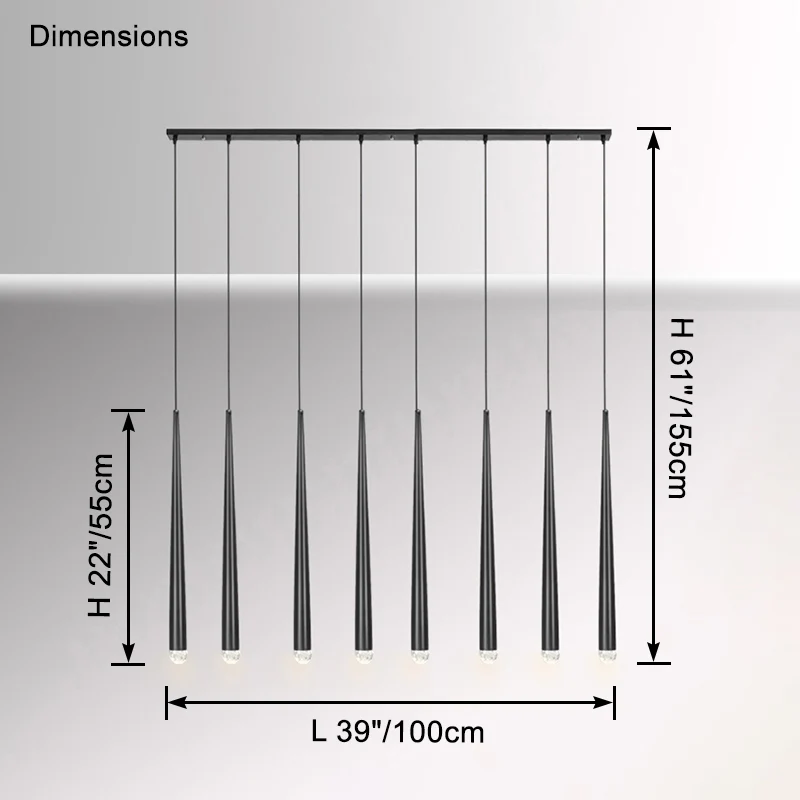 WOMO Tube Linear Chandelier-WM2909 - Image 25