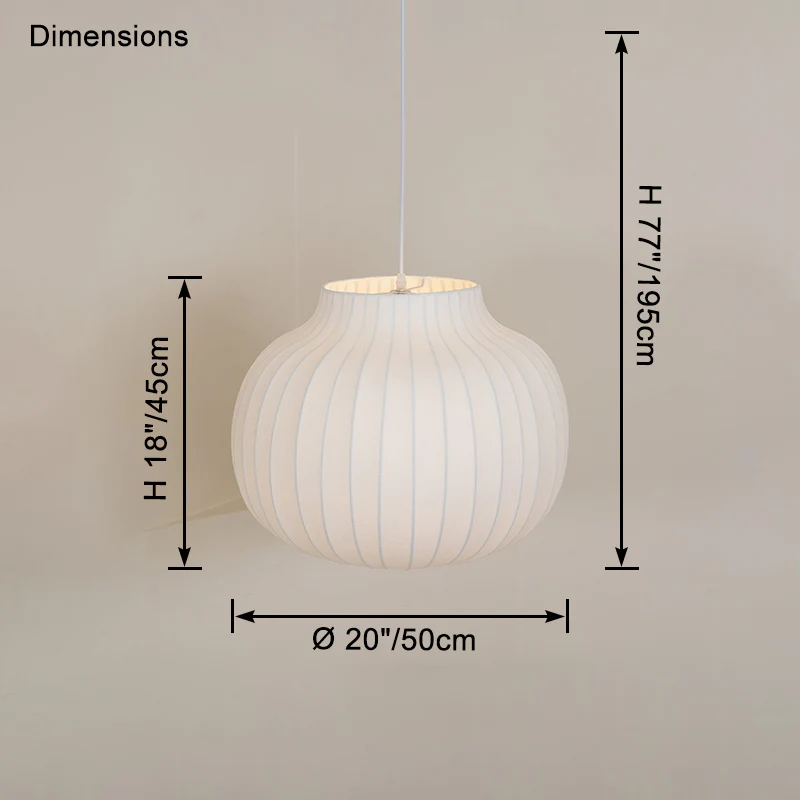 WOMO Urn Silk Pendant Light-WM2969 - Image 12