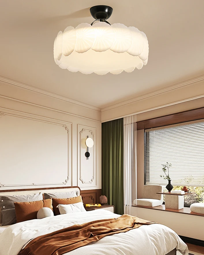 WOMO Textured Round Semi Flush Ceiling Light-WM1161 - Image 5