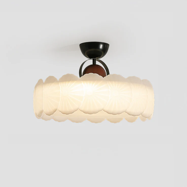 WOMO Textured Round Semi Flush Ceiling Light-WM1161 - Image 8