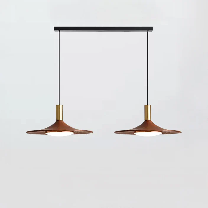 WOMO Walnut Cone Disc Pendant Light-WM2986 - Image 13