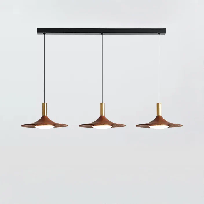 WOMO Walnut Cone Disc Pendant Light-WM2986 - Image 14