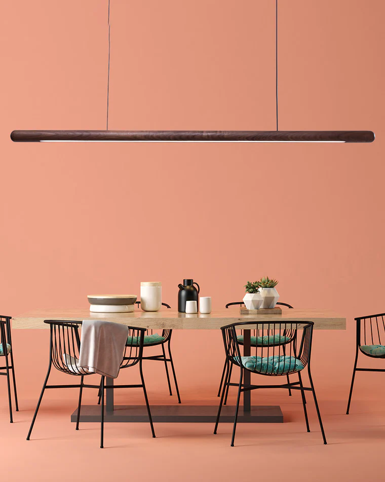 WOMO Walnut Linear Led Pendant Light-WM2520 - Image 10