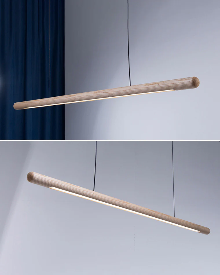 WOMO Walnut Linear Led Pendant Light-WM2520 - Image 14
