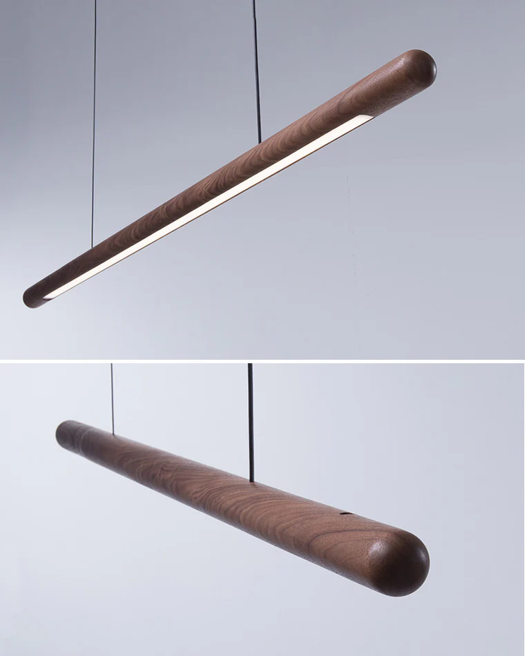 WOMO Walnut Linear Led Pendant Light-WM2520 - Image 15