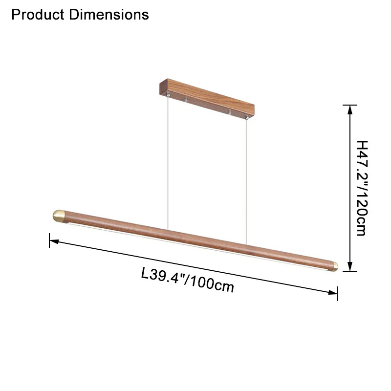 WOMO Walnut Linear Led Pendant Light-WM2520 - Image 20