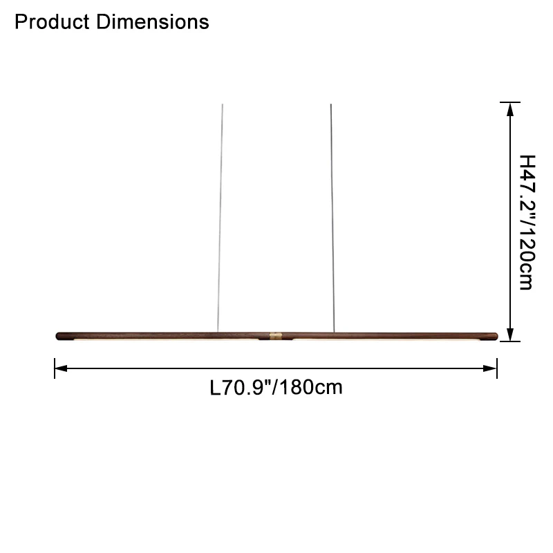 WOMO Walnut Linear Led Pendant Light-WM2520 - Image 26