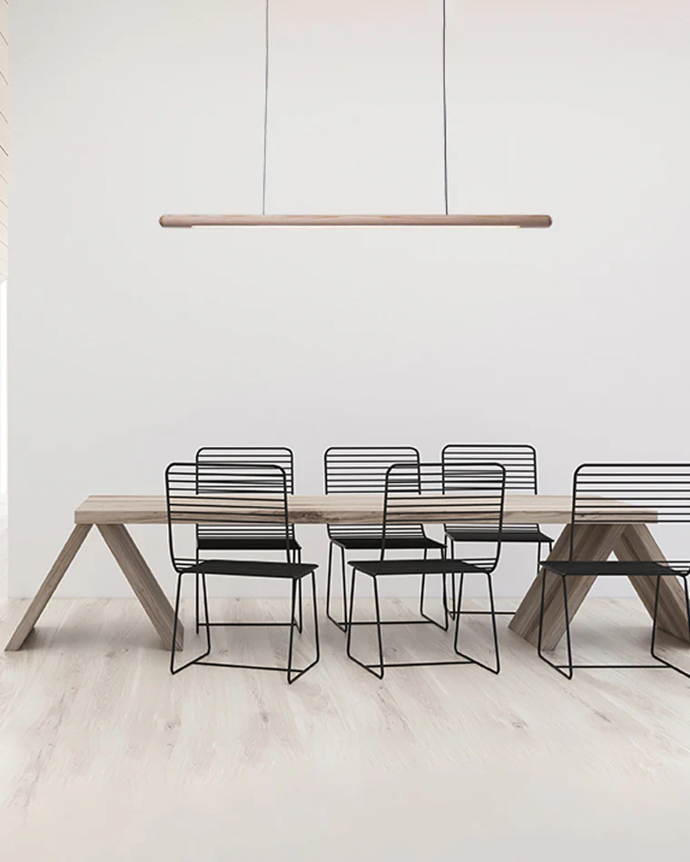 WOMO Walnut Linear Led Pendant Light-WM2520 - Image 3
