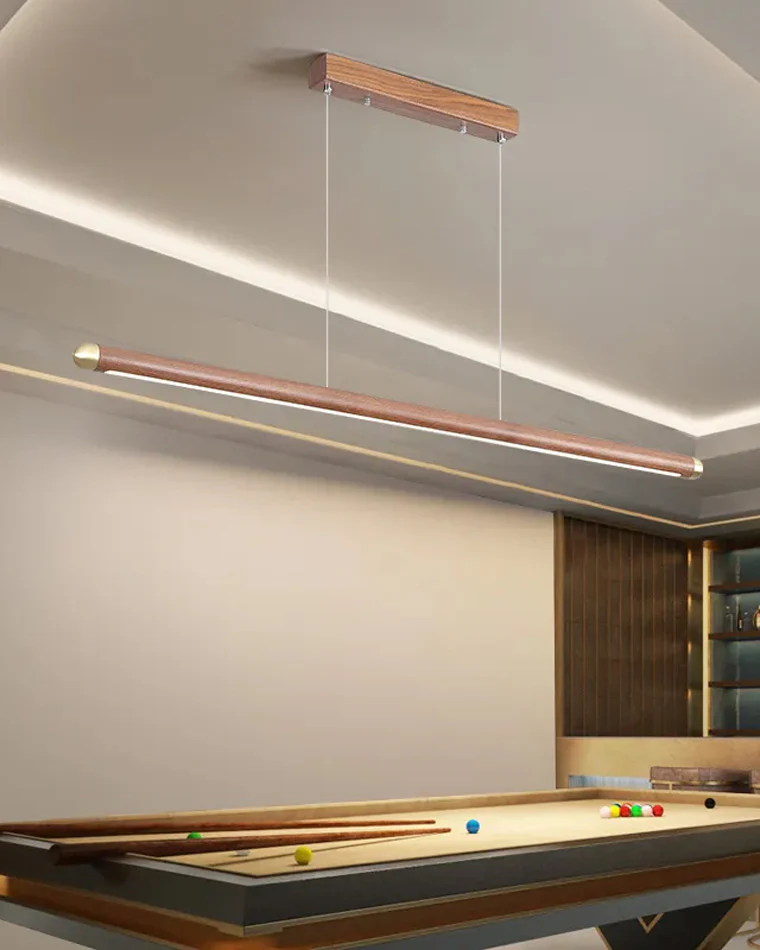WOMO Walnut Linear Led Pendant Light-WM2520 - Image 6