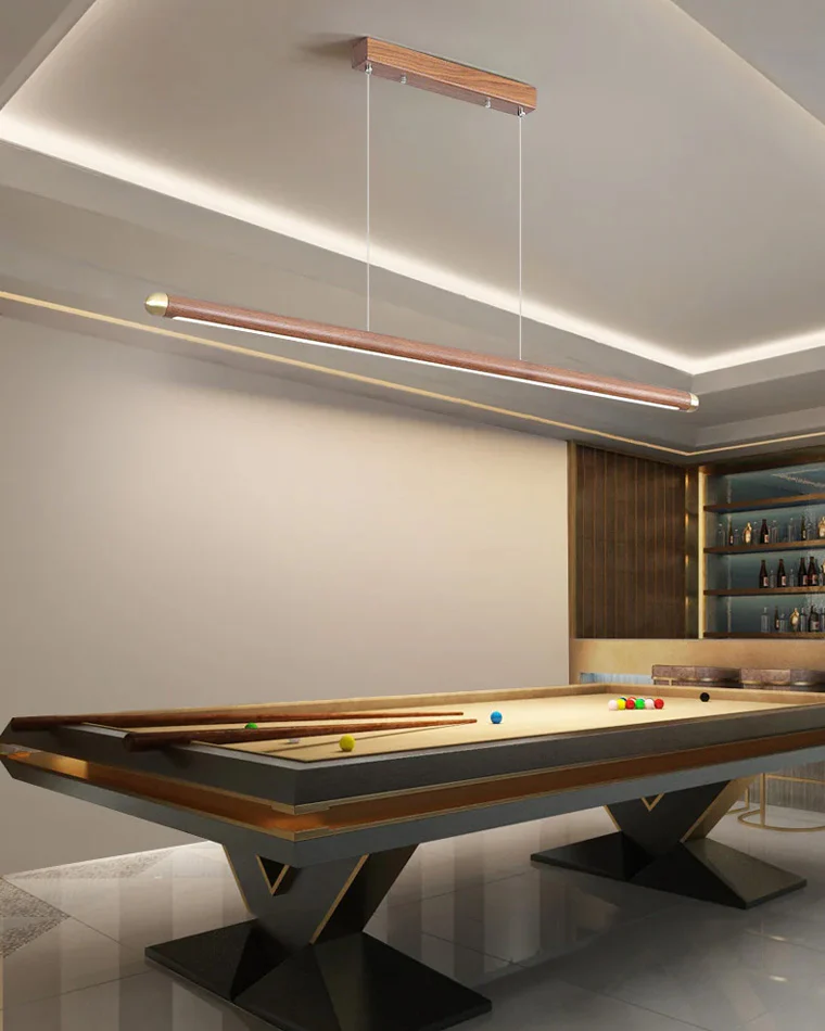 WOMO Walnut Linear Led Pendant Light-WM2520 - Image 9