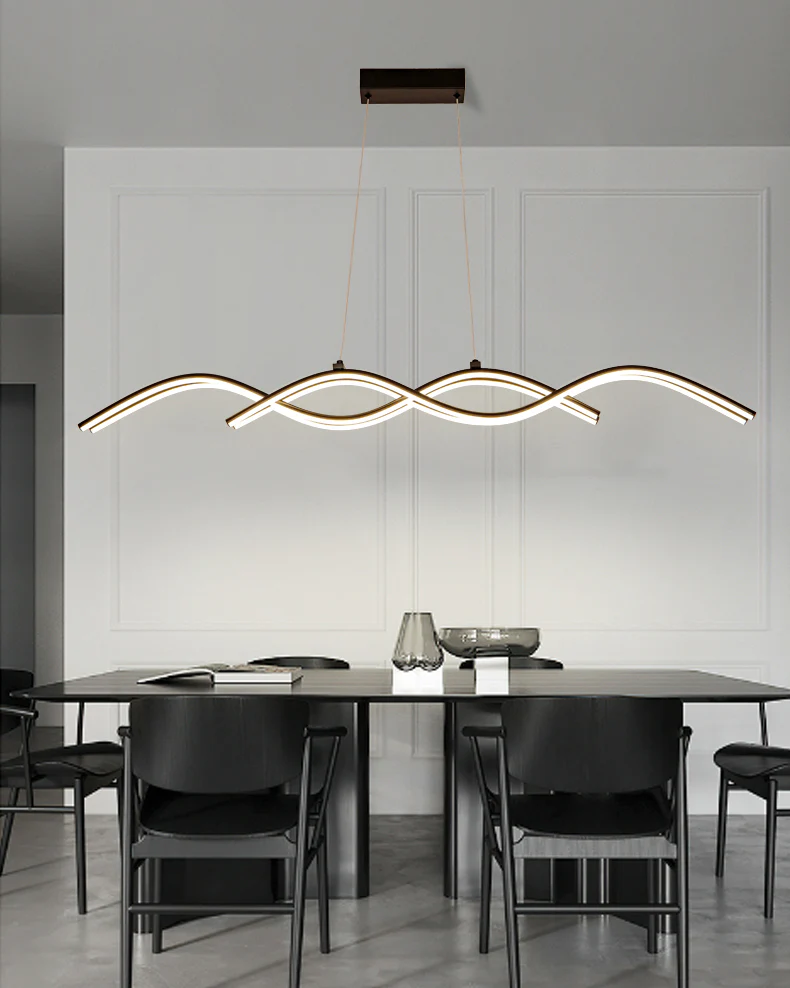WOMO Wavy Linear Pendant Light-WM2641 - Image 4