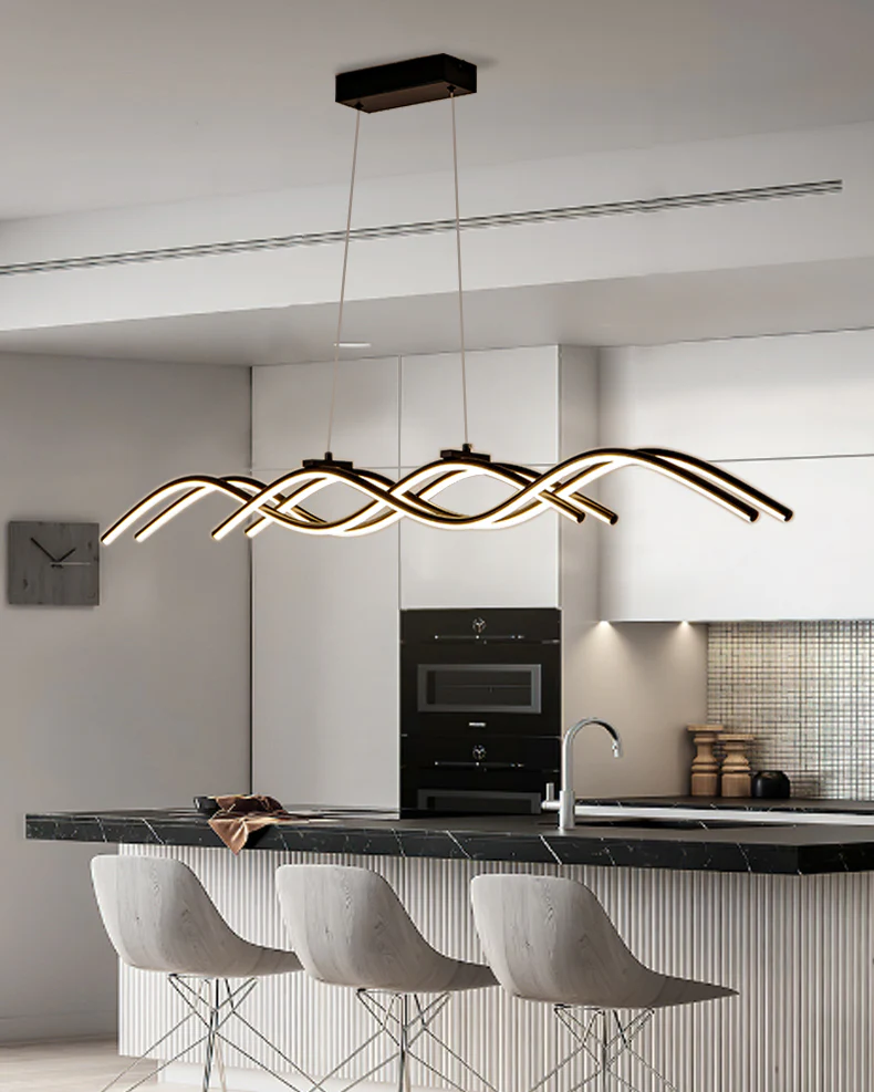 WOMO Wavy Linear Pendant Light-WM2641 - Image 5