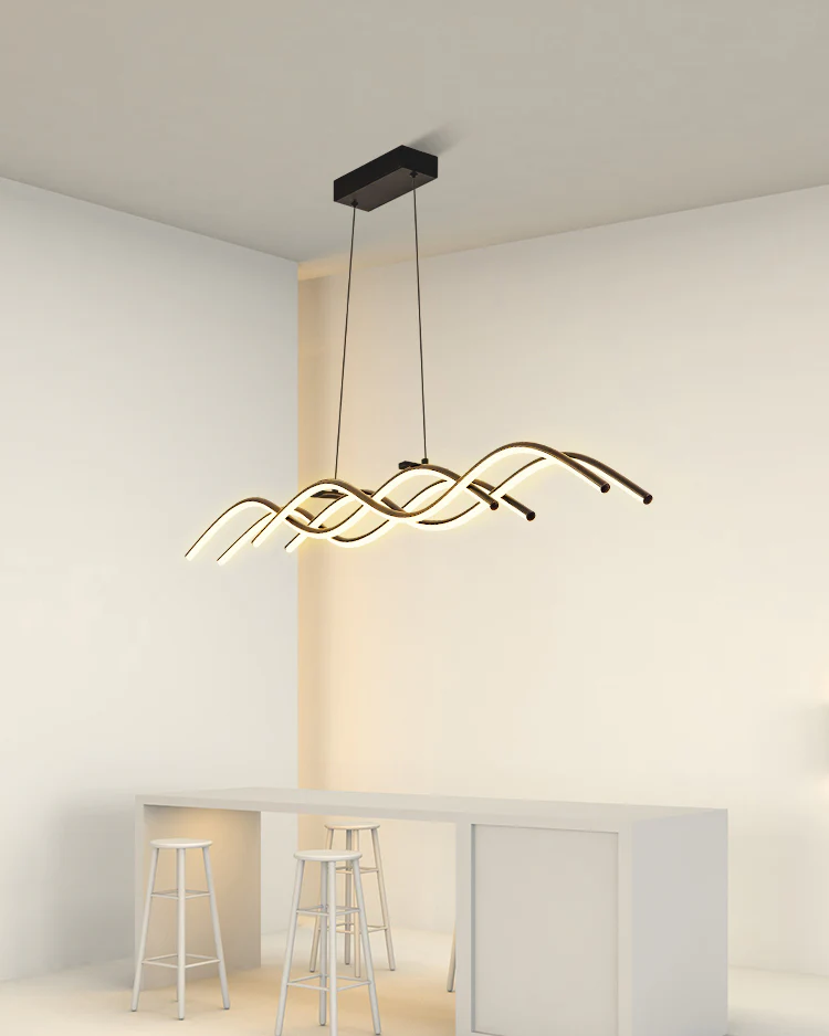 WOMO Wavy Linear Pendant Light-WM2641 - Image 9