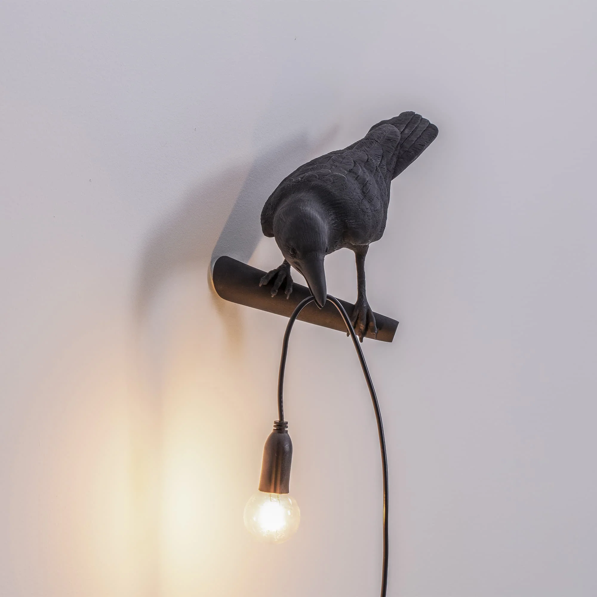 WOMO White/Black Bird Wall Sconce-WM6113 - Image 4