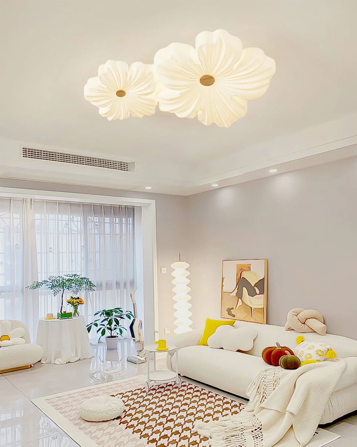 WOMO White Flower Ceiling Light-WM1112 - Image 2