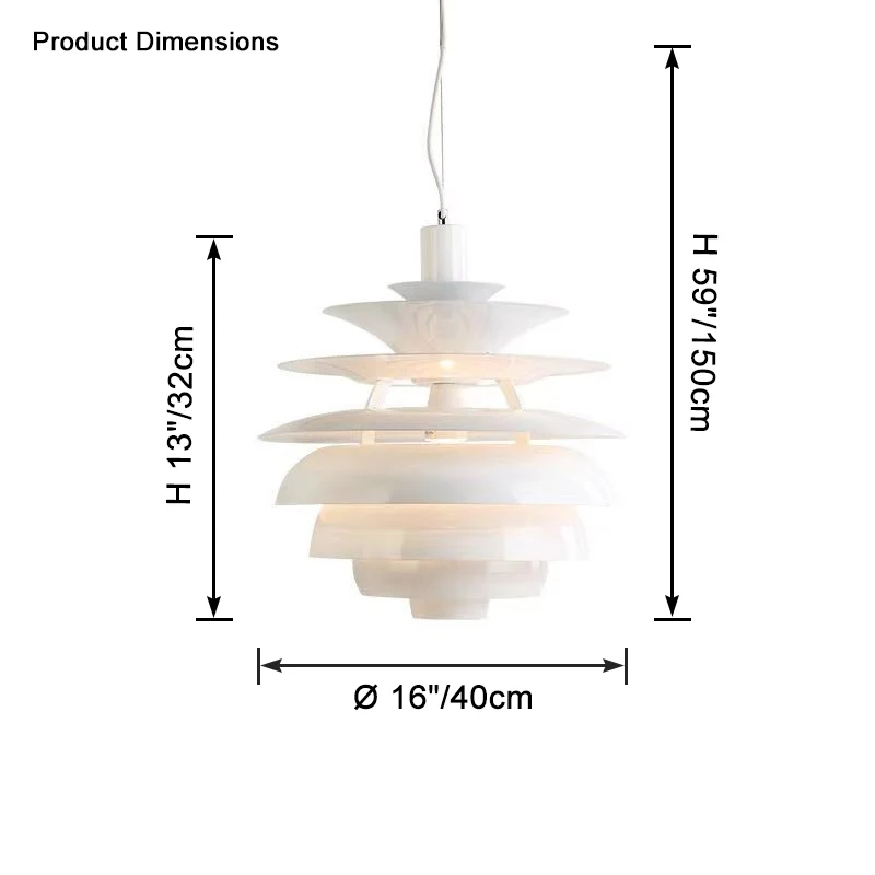 WOMO White Pinecone Pendant Light-WM2664 - Image 11
