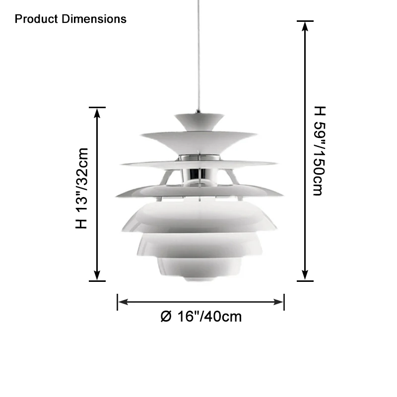WOMO White Pinecone Pendant Light-WM2664 - Image 13