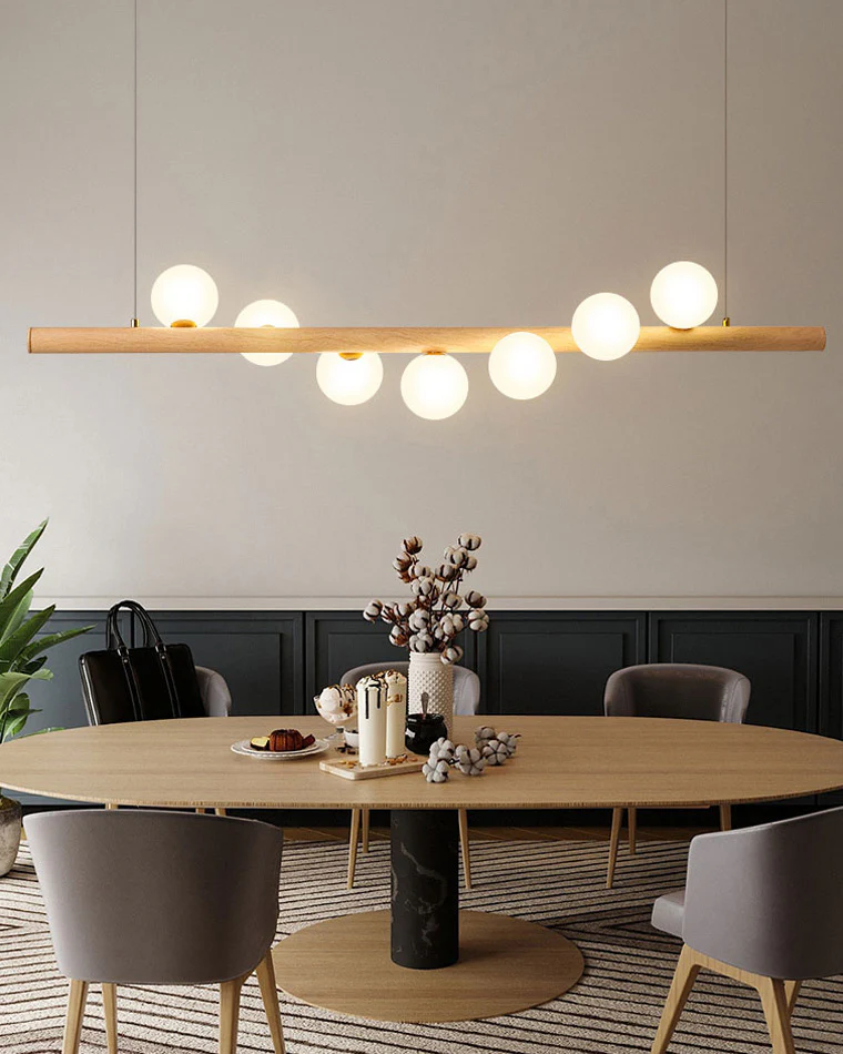 WOMO Wood Linear Globe Chandelier-WM2055 - Image 3