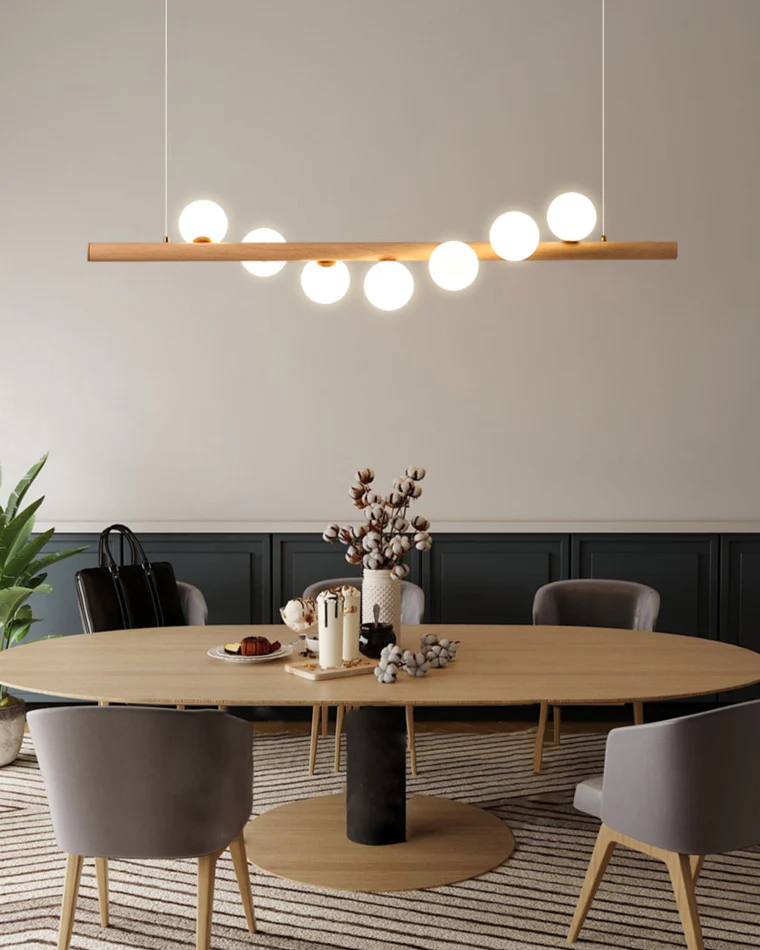 WOMO Wood Linear Globe Chandelier-WM2055 - Image 5
