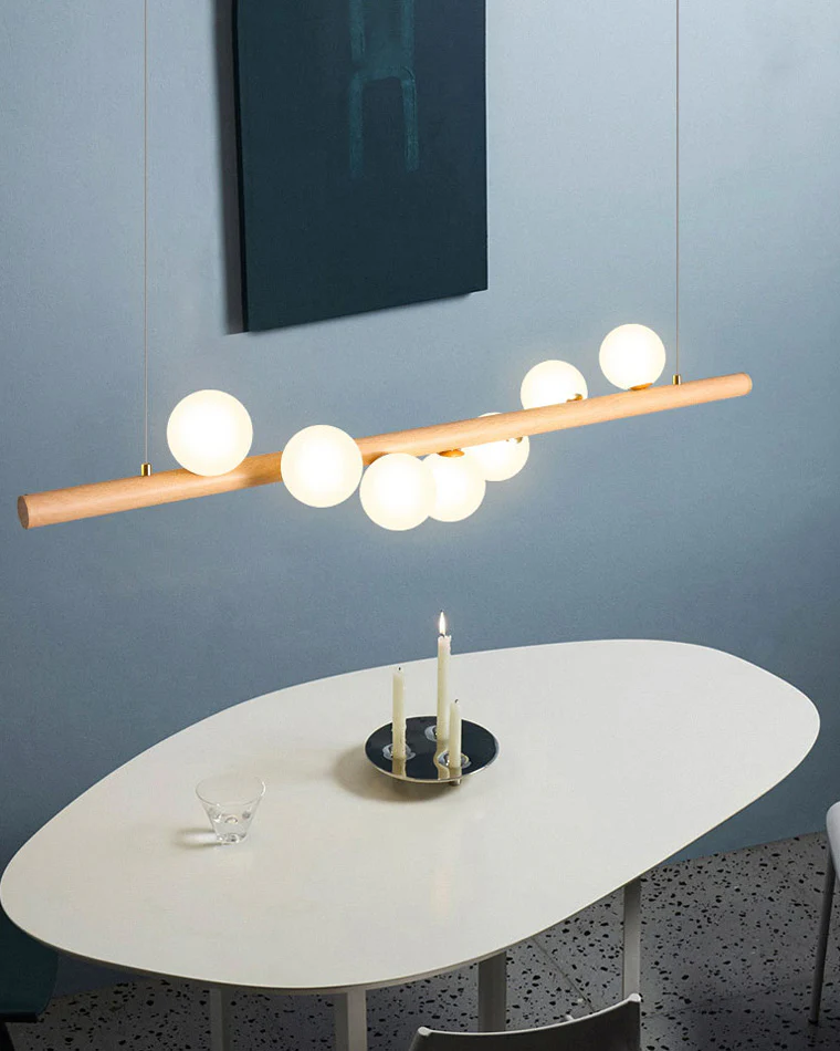 WOMO Wood Linear Globe Chandelier-WM2055 - Image 6